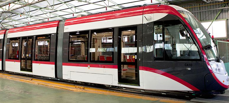 Urbos trams for the city of Cagliari